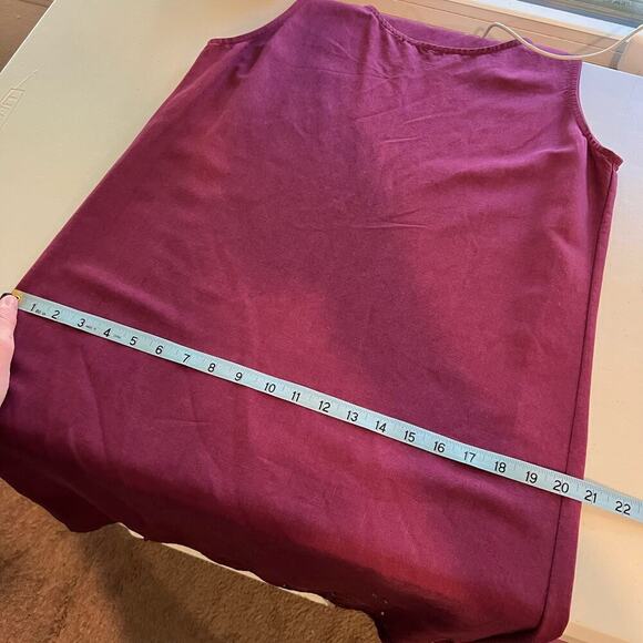 Vintage 90s Magenta Sleeveless Stone Beaded Embroidered Maxi Dress - Picture 10 of 13